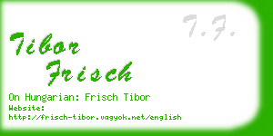 tibor frisch business card